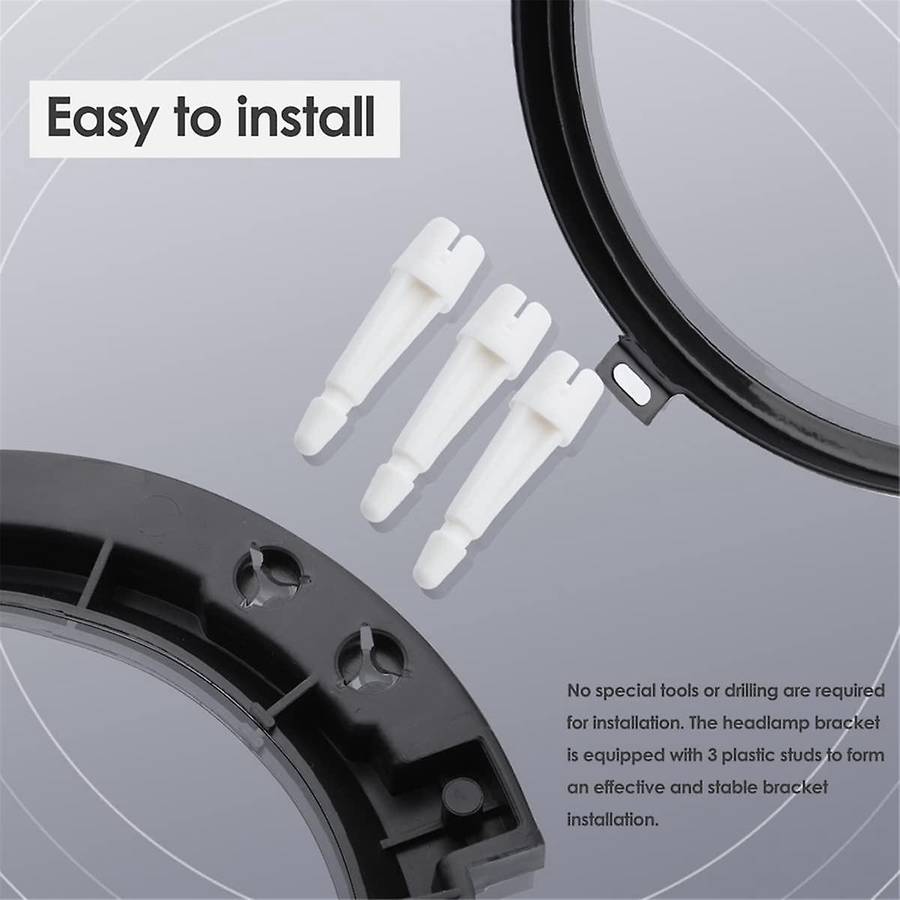 7 Inch Round Headlight Mounting Retaining Bracket Ring Set with Headlight Metal Ring for Jk 2007-201