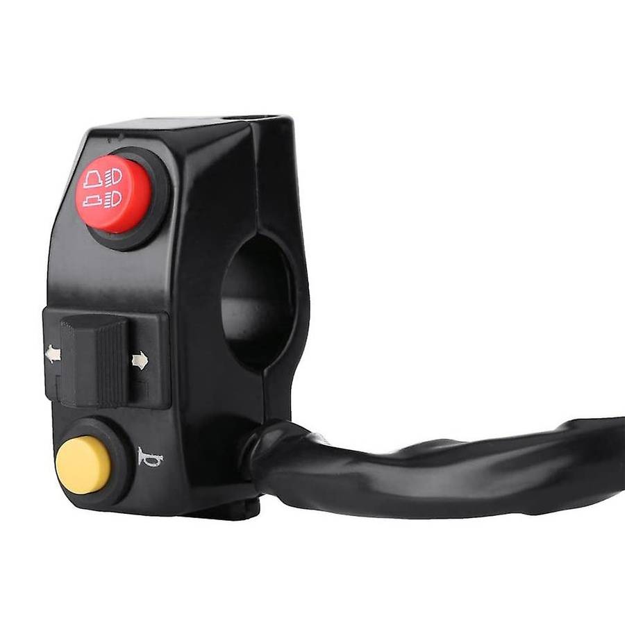 7/8inch 22MM Motorcycle Handlebar Switches with Horn Turn Signal High Low Beam Control-Black