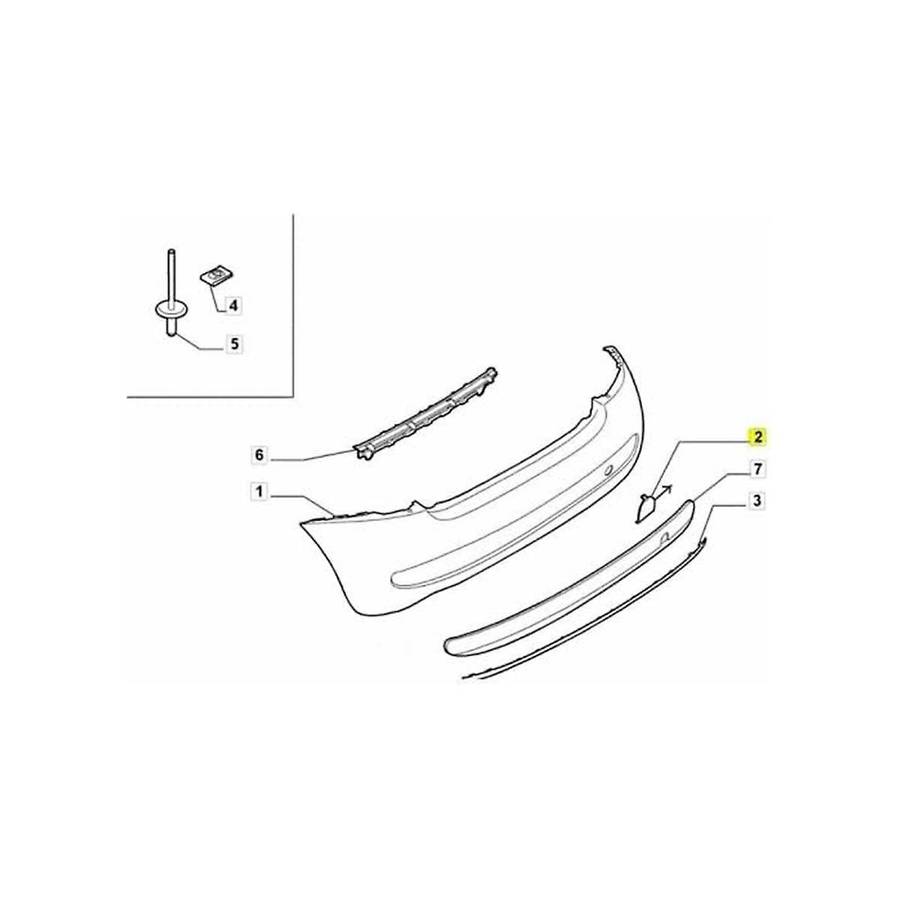735455393 Rear Bumper Towing Cover Trailer Hook Cover Tow Hook Eye Cover for 500 07-12