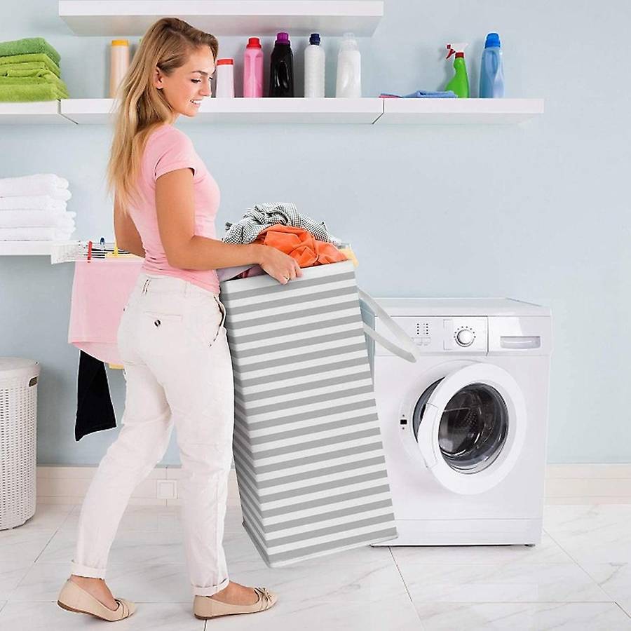 75L Laundry Basket Reinforced Handle Laundry Basket Large Waterproof Laundry Basket Container Foldab