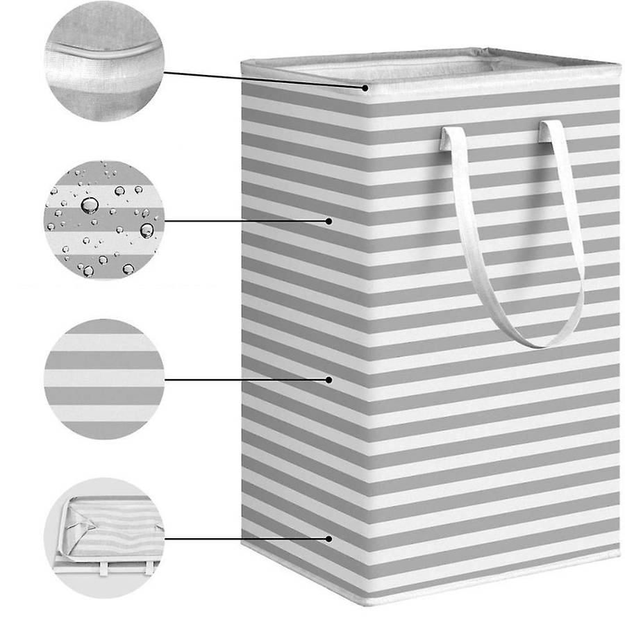75L Laundry Basket Reinforced Handle Laundry Basket Large Waterproof Laundry Basket Container Foldab