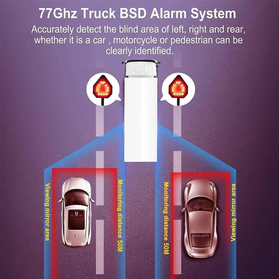 77ghz Millimeter Wave Radar Truck Blind Spot Detection System Horizontal Vertical 0-10m Change Aided