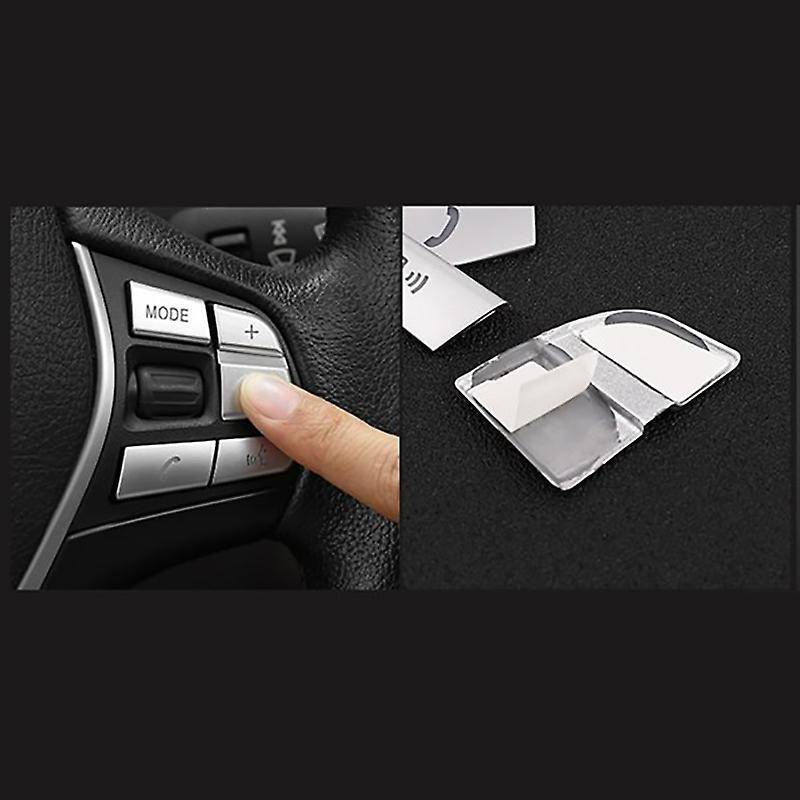 7Pcs Car Steering Wheel Button Switch Cover Trim Stickers for 5/7 Series GT F10 F07 F01 X3 X4 F25 F2