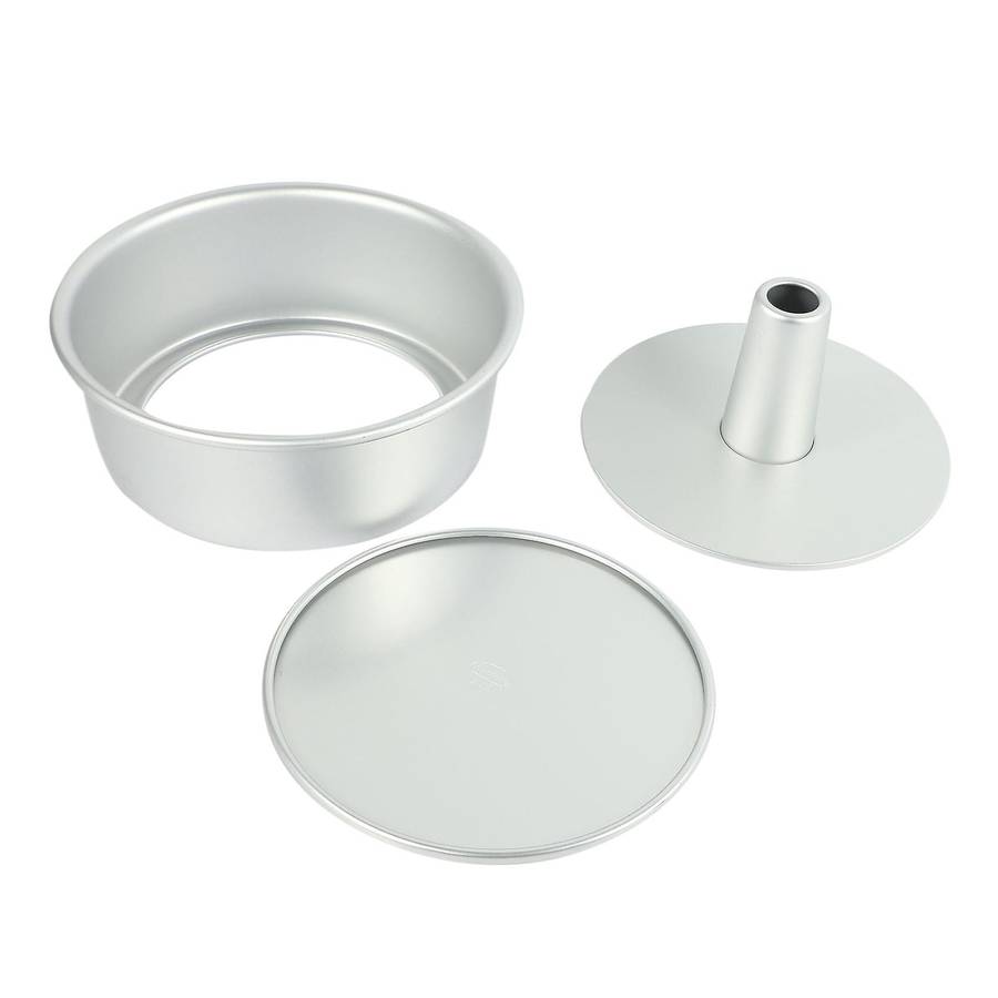 8 Inch Aluminum Alloy Round Chiffon Cake Removable Bottom Hollow Chimney Cake Mold Diy Baking Cake
