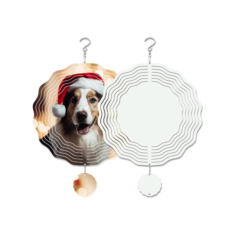 8 Pack 8 Inch Sublimation Wind Spinner Blanks,3d Double Sided Sublimation Wind Powered Kinetic Sculp
