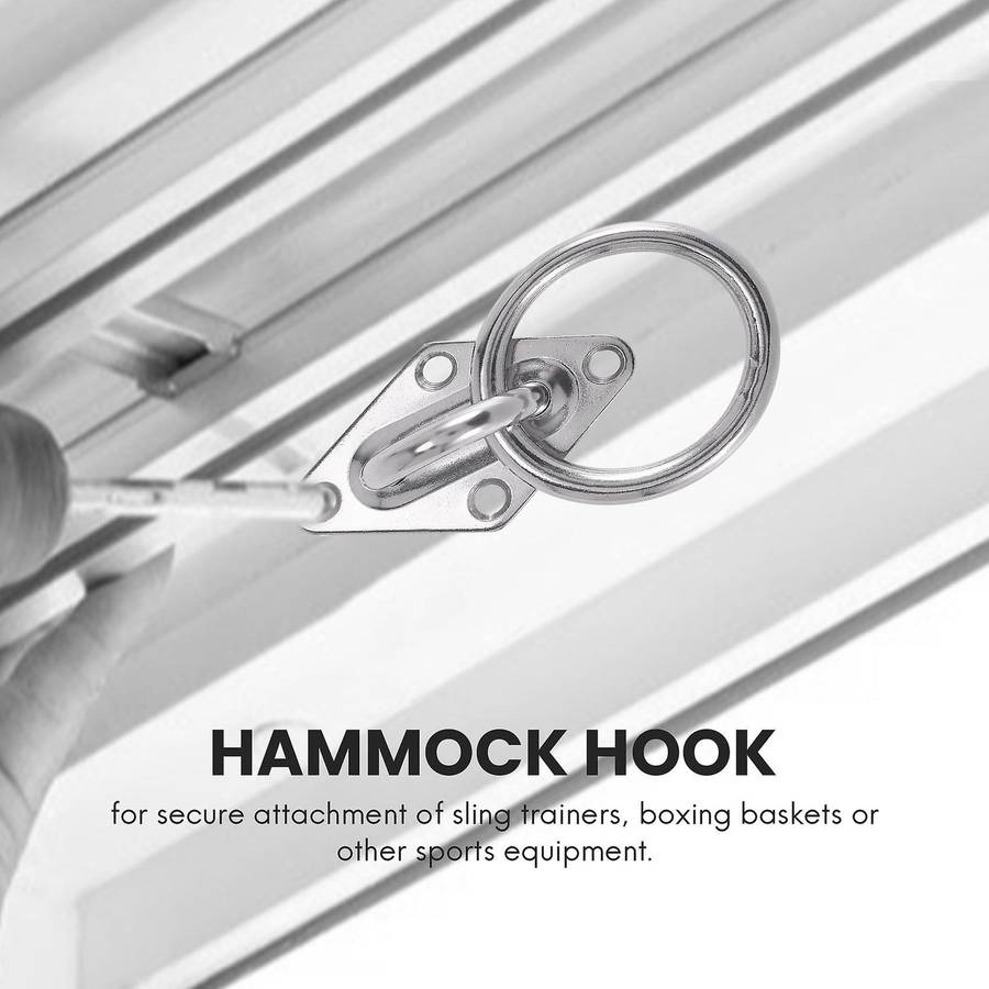 80Mmx50Mm Mounting Hook for Wall Or Ceiling with Round Ring Stainless Steel - Bracket / Attachment f