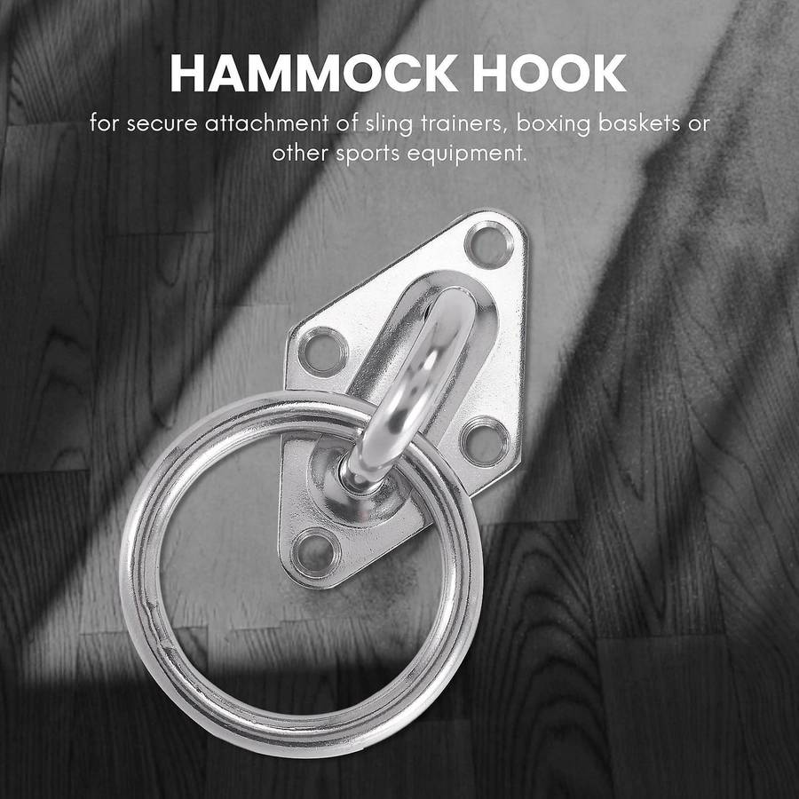 80Mmx50Mm Mounting Hook for Wall Or Ceiling with Round Ring Stainless Steel - Bracket / Attachment f