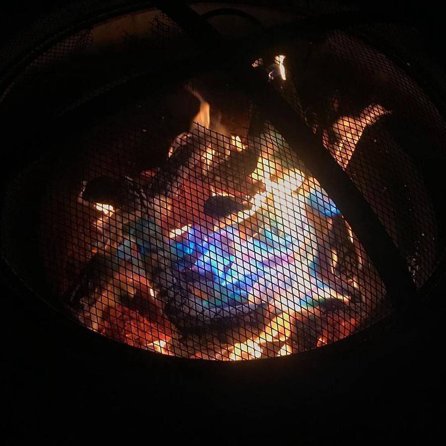 80Pcs Burning Fireplace Pine Cones Wood Burning Accessories, Fireplace, Campfire, Fire Pit Blue and