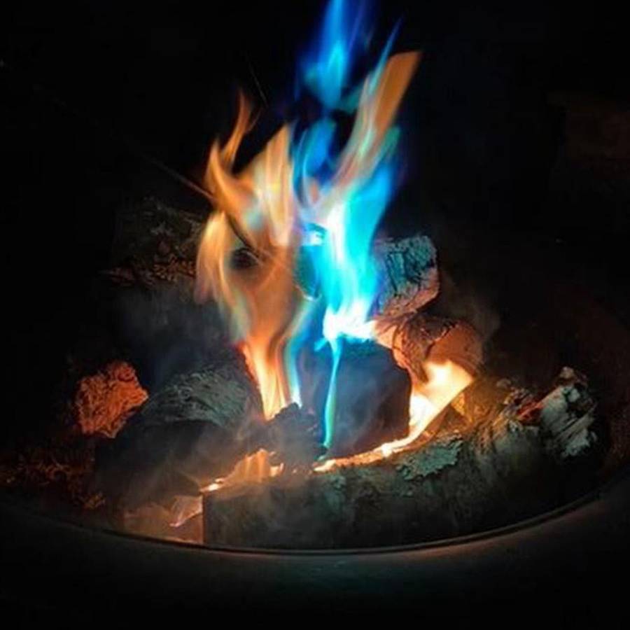 80Pcs Burning Fireplace Pine Cones Wood Burning Accessories, Fireplace, Campfire, Fire Pit Blue and