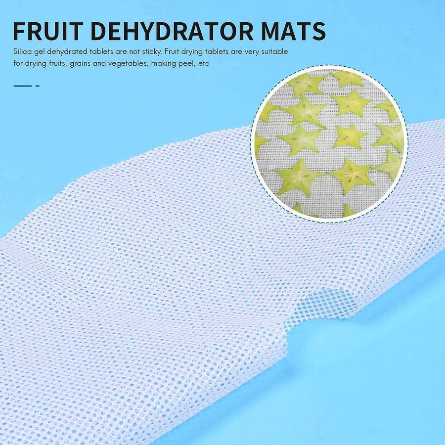 8Pc Round Silicone Dehydrator Sheets,Reusable Steamer Compatible Fruit Dryer