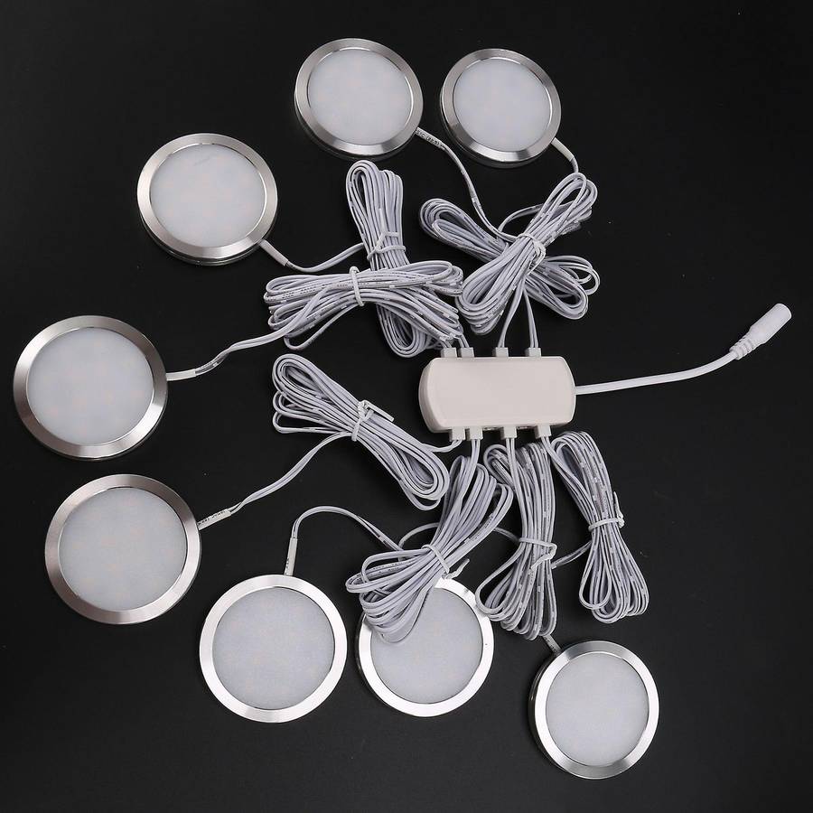 8Pcs 12V Interior Warm Led Spot Lights for T4 T5 Camper Van Caravan Motorhome Warm Lights 3000K