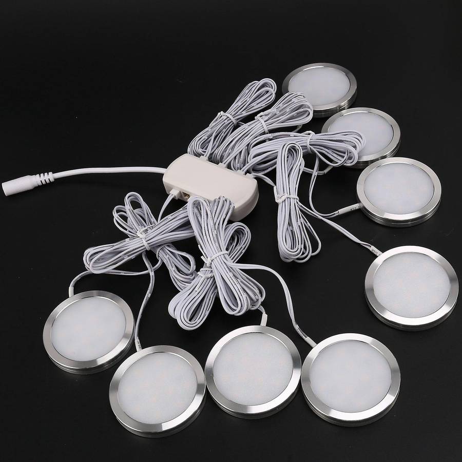 8Pcs 12V Interior Warm Led Spot Lights for T4 T5 Camper Van Caravan Motorhome Warm Lights 3000K