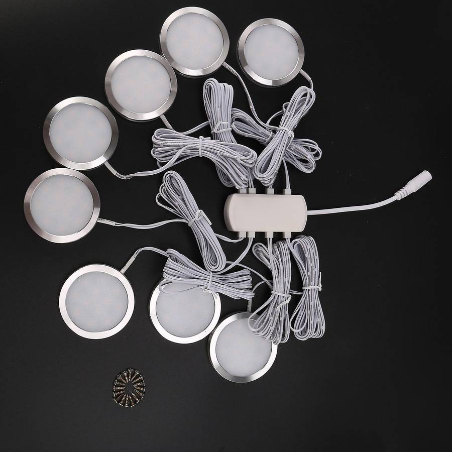 8Pcs 12V Interior Warm Led Spot Lights for T4 T5 Camper Van Caravan Motorhome Warm Lights 3000K