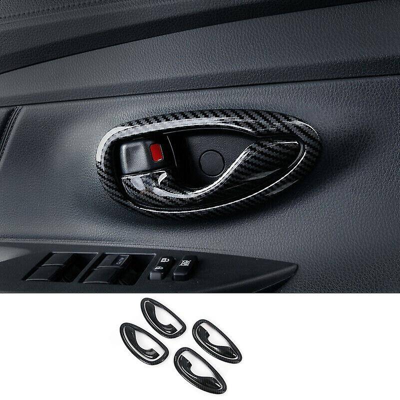 8PCS Car Inner Door Handle Bowl Cover for Vios 2014-2018 Door Handle Protective Cover Trim Sticker A