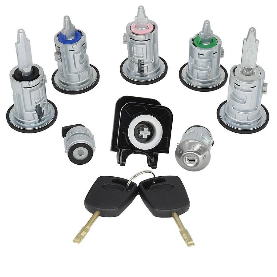 8PCS Complete Lock Set Ignition Switch Left Right Door Lock Trunk Lock for Transit Connect 2002-2013