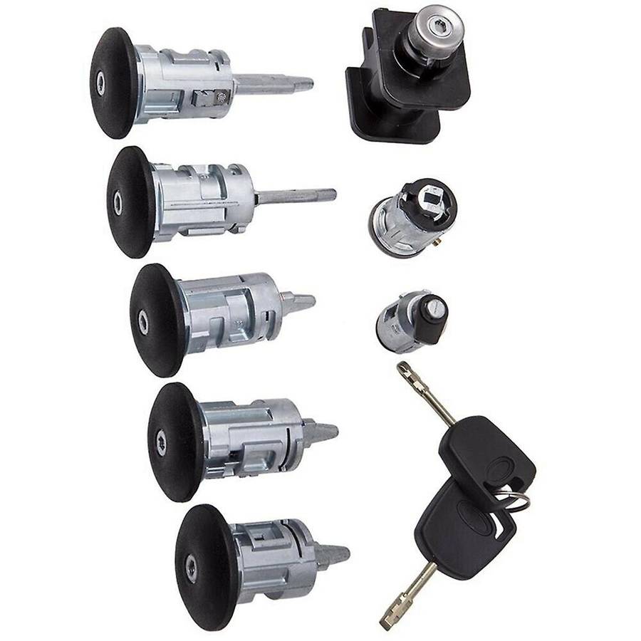 8PCS Complete Lock Set Ignition Switch Left Right Door Lock Trunk Lock for Transit Connect 2002-2013
