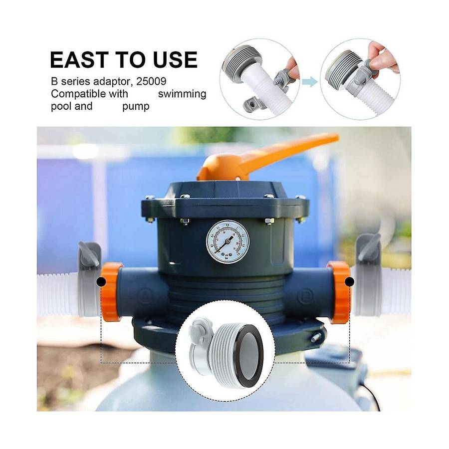 8pcs Filter Pumps Hose Adapters Hose Conversion Adapters 1.25 Inch to 1.5inch Hose Adapter Kit For