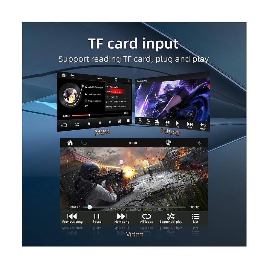 9inch Car Radio with Dashcam, Dash Mount Carplay & Android Auto, Car Stereo Bluetooth, Mirror Link,