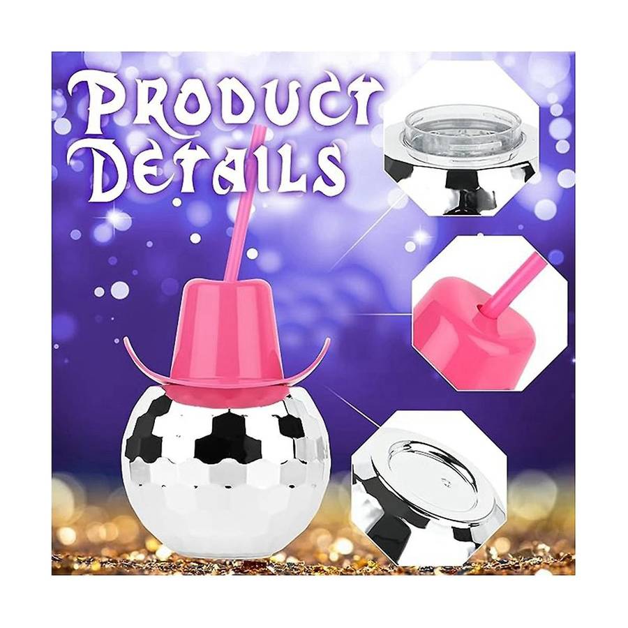 9pcs Spherical Wine Glasses Party Cups with Straws Cocktail Glasses Hat Plated Drinking Glasses Shin