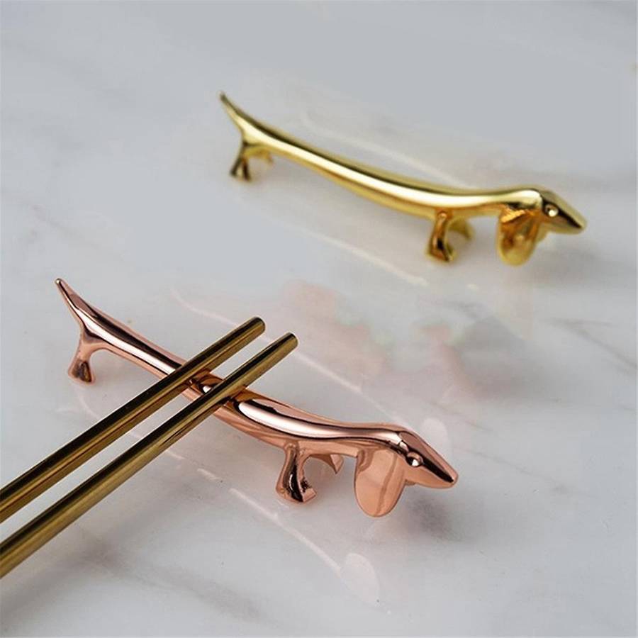 A Dachshund Chopstick Holder Chopsticks Rest for Hotel Restaurant Dining Table Decoration Chop Stick
