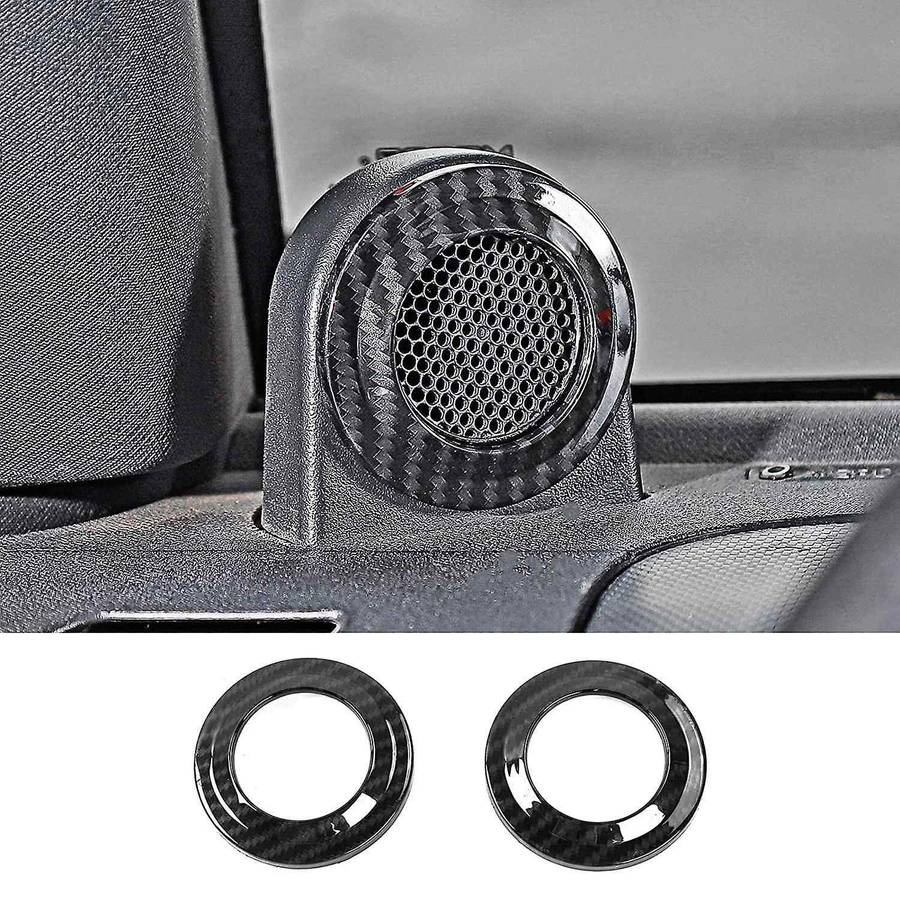 A Pillar Speaker Decoration Cover Trim Sticker for 2007-2014 Wrangler JK Interior Accessories Carbon