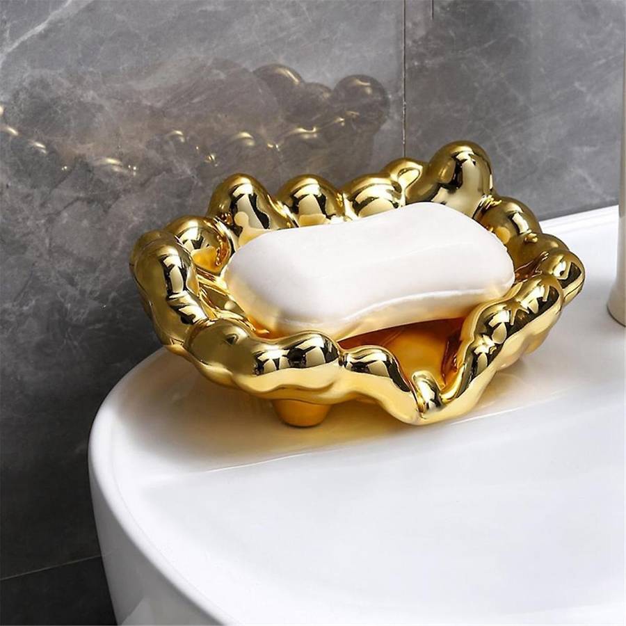 A Quick Drain Soap Dish Washbasin Countertop Storage Tray Bathroom Accessories Soap Dish Holder