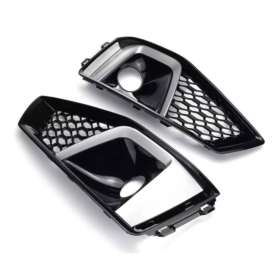 A Pair S-Lines S4 Car Front Bumper Fog Light Lamp Grill Grille Honeycomb for - A4 B9 S-LINES S4 2019