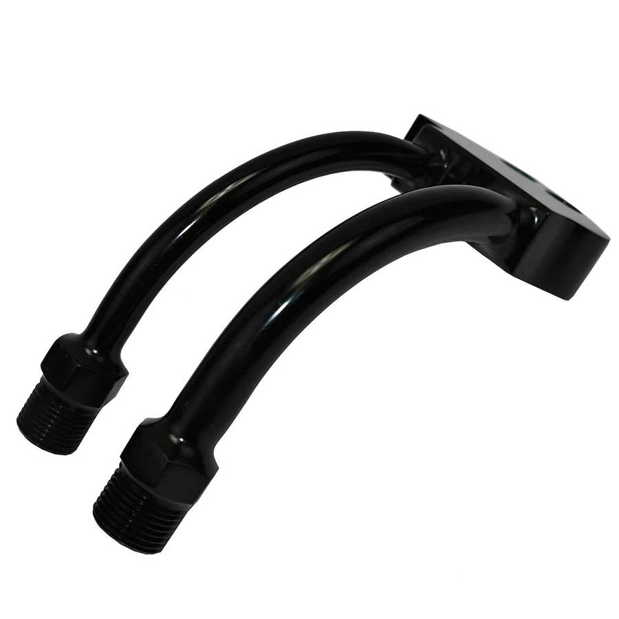 A/C Compressor Curved Manifold for Sanden SD7B10 7176 SD7 Style Black