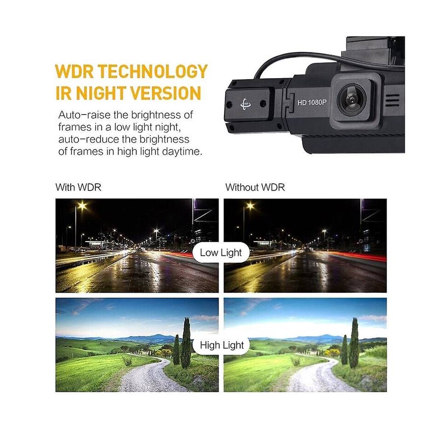 A88 Car Front Car Rotatable Car Camera Video Recorder Car Recorder Night Vision Dual Lens Universal