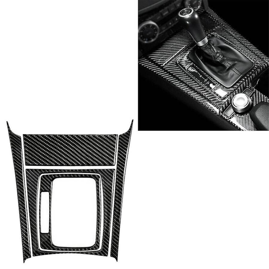ABS Carbon Fiber Gear Shift Panel Trim Set for C Class W204 2007-2013