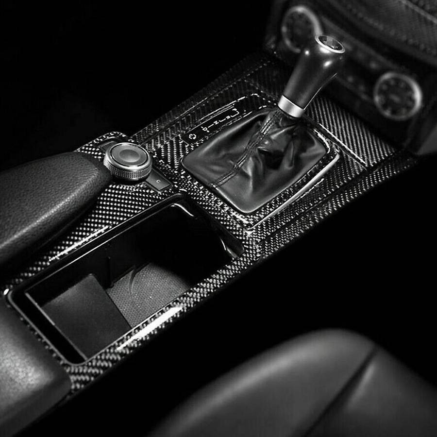 ABS Carbon Fiber Gear Shift Panel Trim Set for C Class W204 2007-2013
