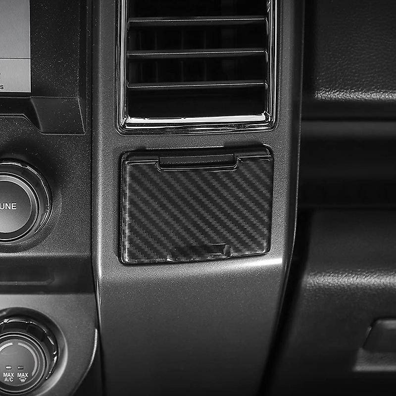 ABS Carbon Fiber Grain Central Electrical Outlet Socket Trim for 2015 2016 2017