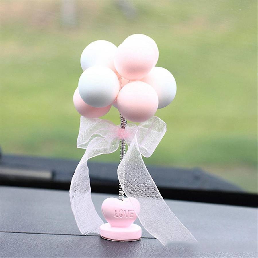 A-Dashboard Ornament, Balloon Bobblehead Car Dash Decor Car Interior Shaking Head Ornaments for Desk