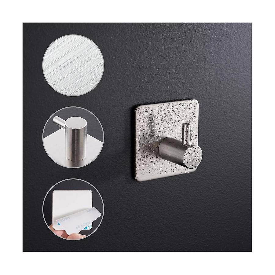Adhesive Hooks Self -adhesive Hookswall Hook Stainless Steel for Bathroom and Kitchen