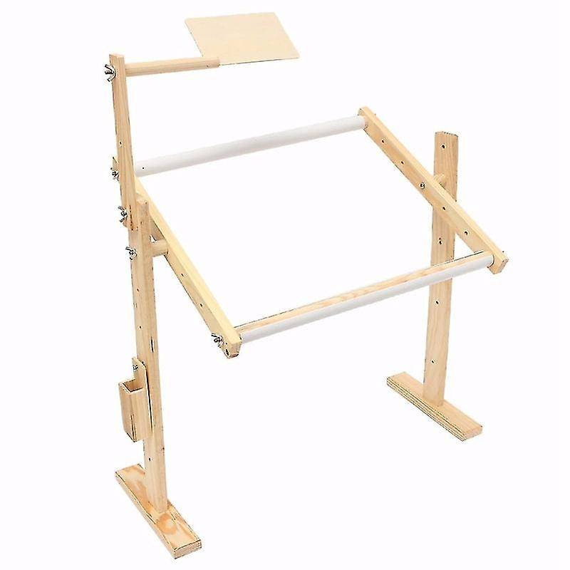 Adjustment Solid Wooden Frames Tabletop Crossstitch Embroidery Floor Stand for Needlework Sewing Ha