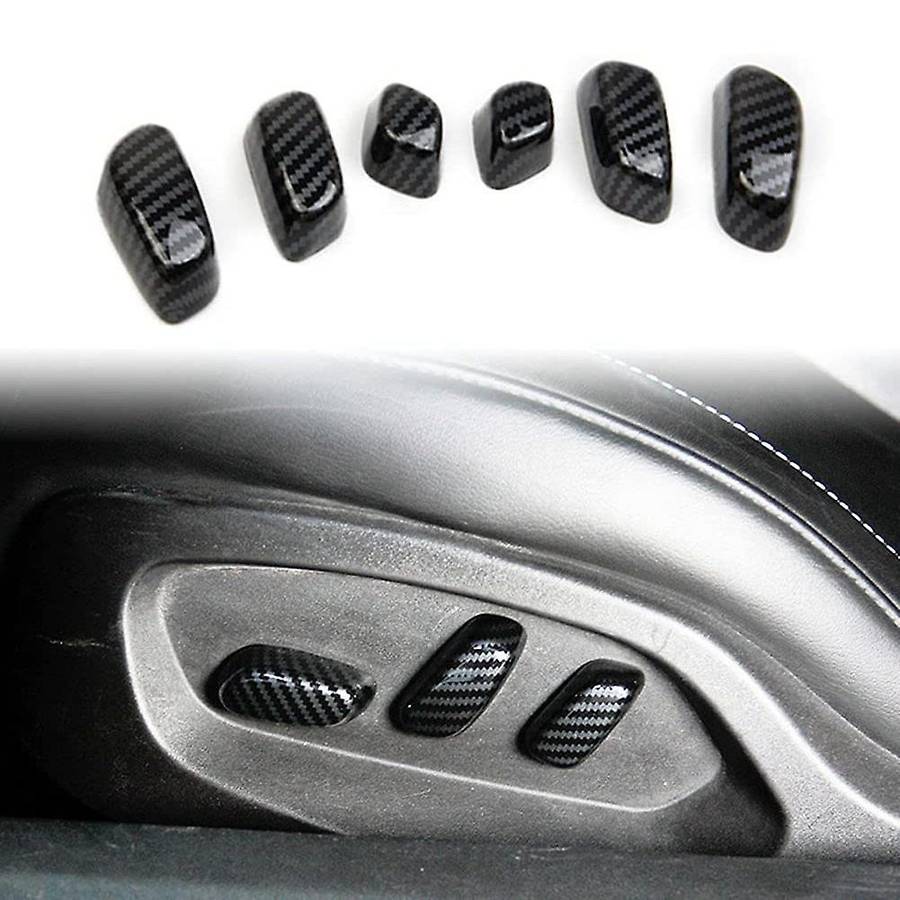 Adjustment Button Cover for Corvette C7 2014 2015 2016 2017 2018 2019 Accessories Abs Carbon Fiber