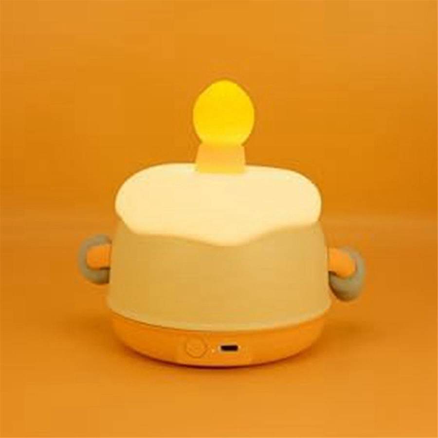 Adorable Rechargeable Led Night Lamp for Kids Bedrooms Soft Silicone Touch Lamp with Warm Light Birt