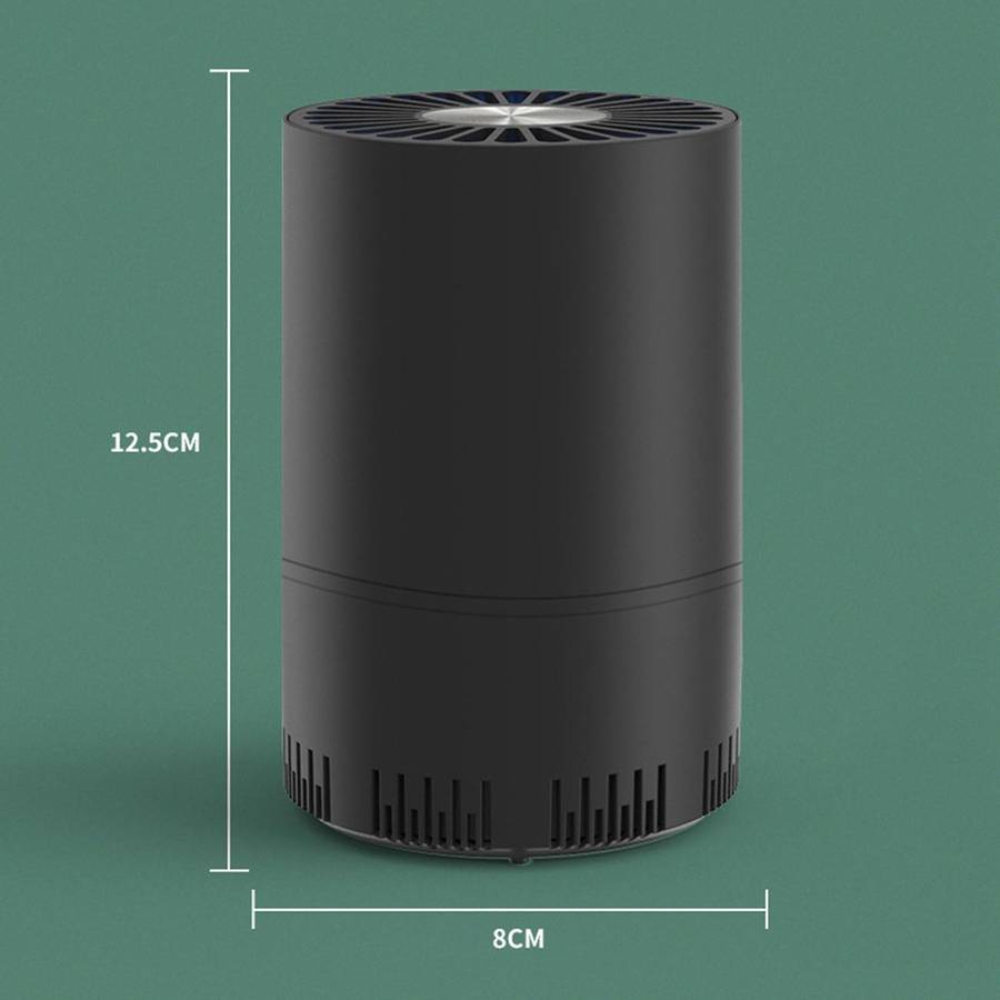 Air Purifier Home Auto Smoke Detector Hepa Filter Car Air Purifier USB Cable Low Noise with Night Li