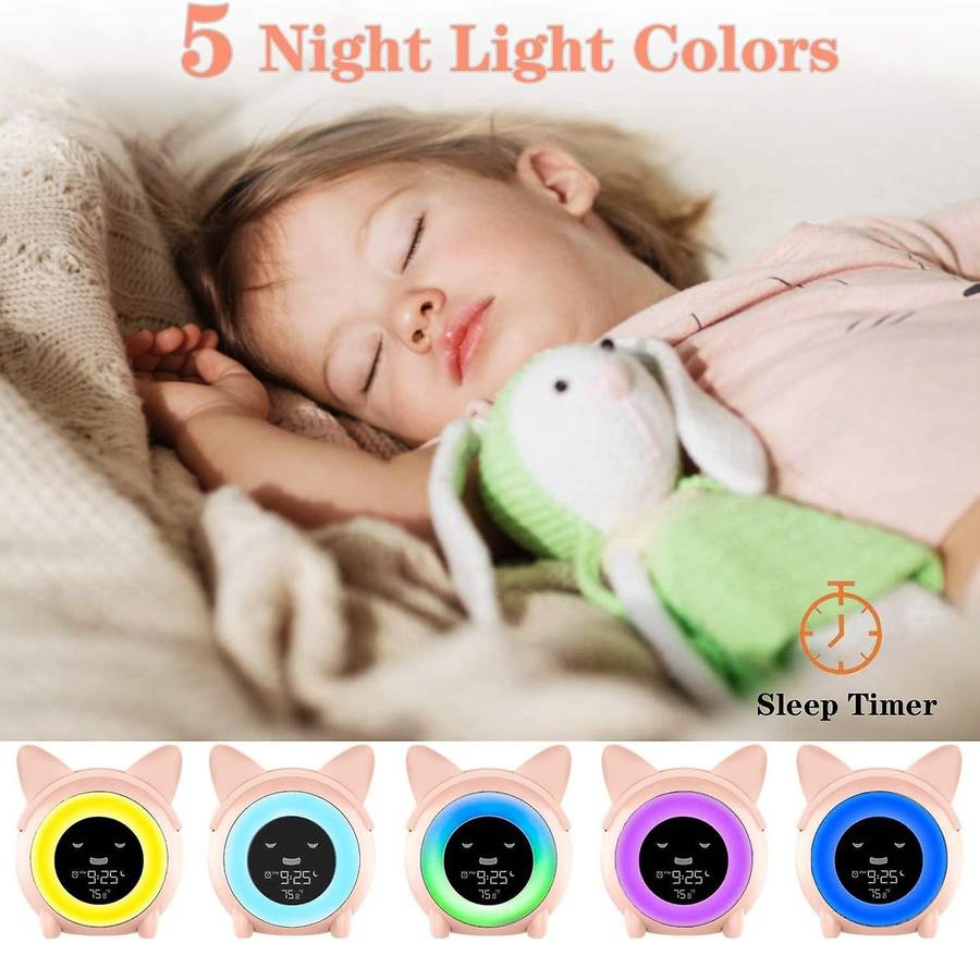 Alarm Clock Bedroom Children Sleep Training Clock for Toddlers Wake Up Clock Night Lights for Gifts