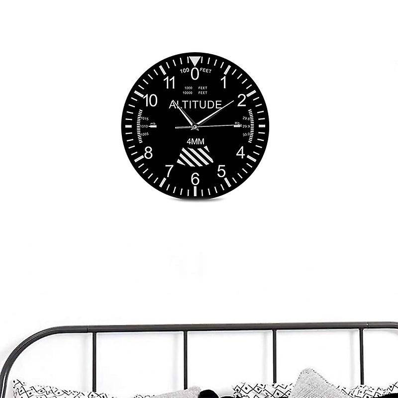 Altimeter Wall Clock Tracking Pilot Plane Altitude Measurement Modern Wall Watch Classic Instrument