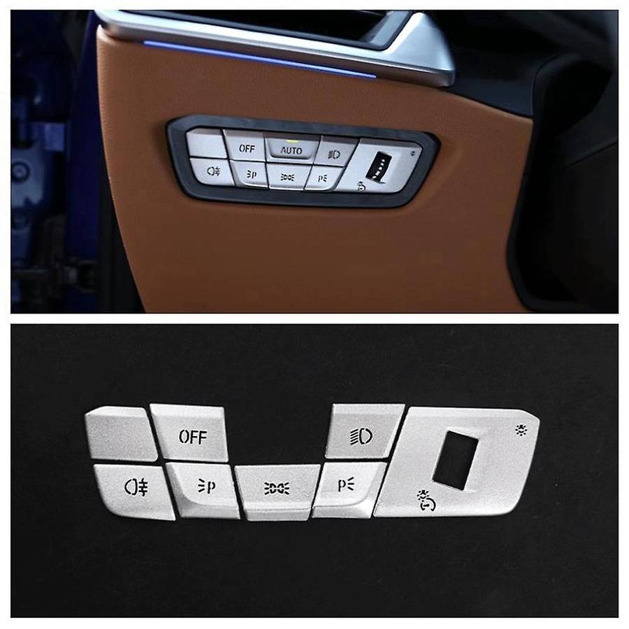 Aluminum Alloy Headlight Switch Button Sticker Decoration Cover Trim Patch for A90 2018-2021 Accesso