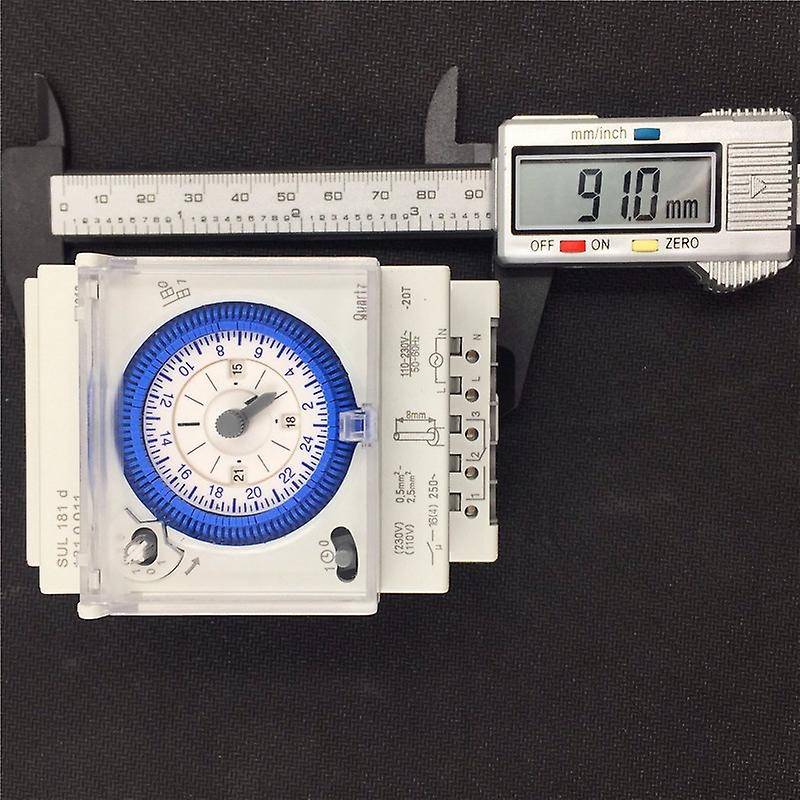 Analog Mechanical Timer Switch 110V-220V 24 hours Daily Programmable 15min Setting Time Switch Relay