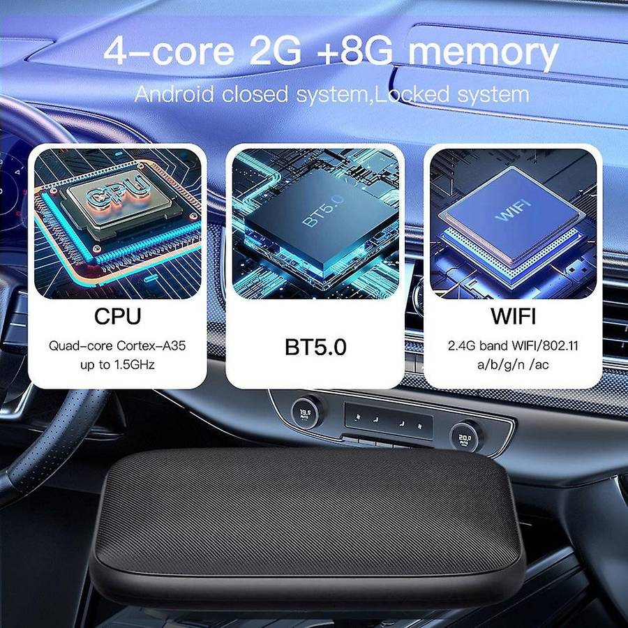 Android Ai Box Wired to Wireless Carplay Adapter Android Auto for Universal Car Multimedia Video Pl