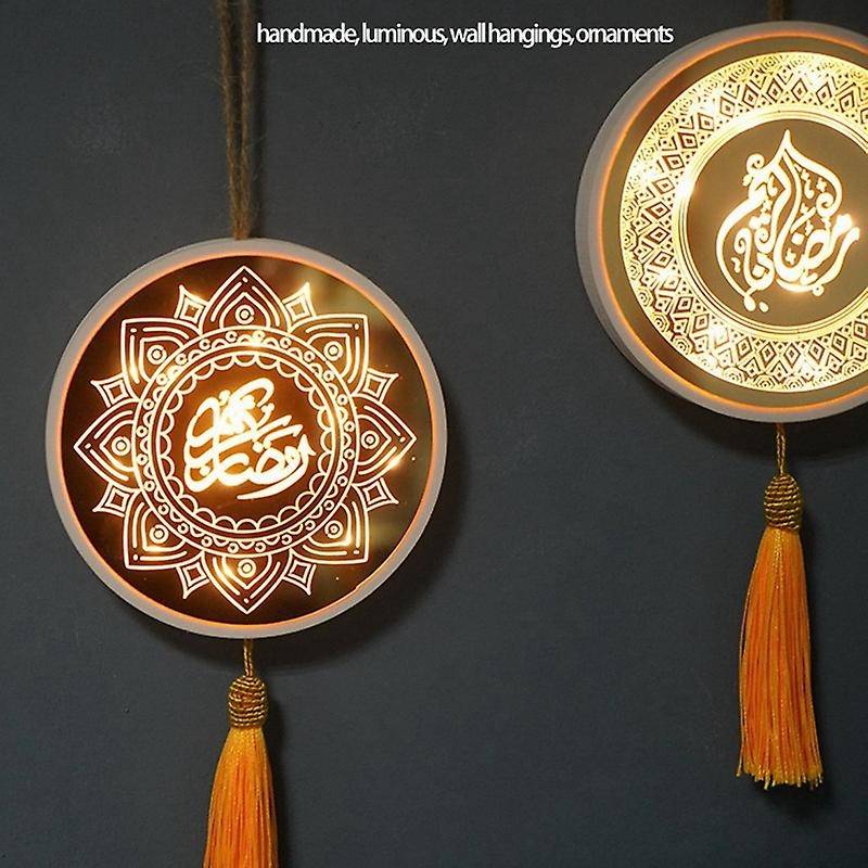 Arab Night Light Ramadan Eid Wall Luminous LED Lamp Mubarak Muslim Islamic Party Mubarak Hanging De