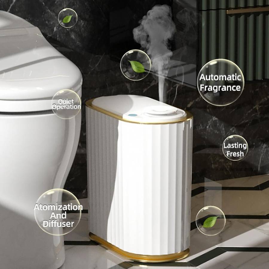 Aromatherapy Smart Trash Can Desktop Trash Can Garbage Bin with Aromatherapy Waterproof Narrow Stora