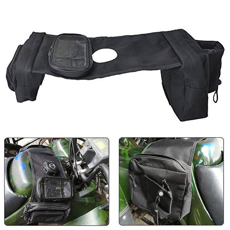 ATV UTV Scooter Motorcycle Dual Zippered Pocket Storage Saddle Waterproof Bag
