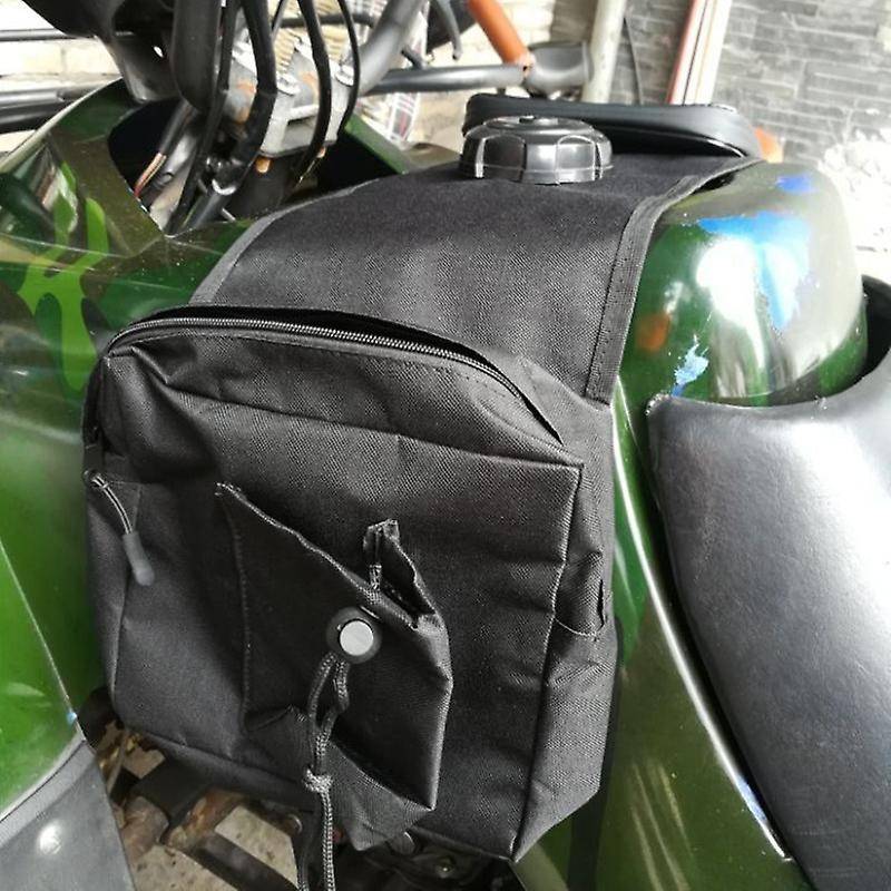 ATV UTV Scooter Motorcycle Dual Zippered Pocket Storage Saddle Waterproof Bag