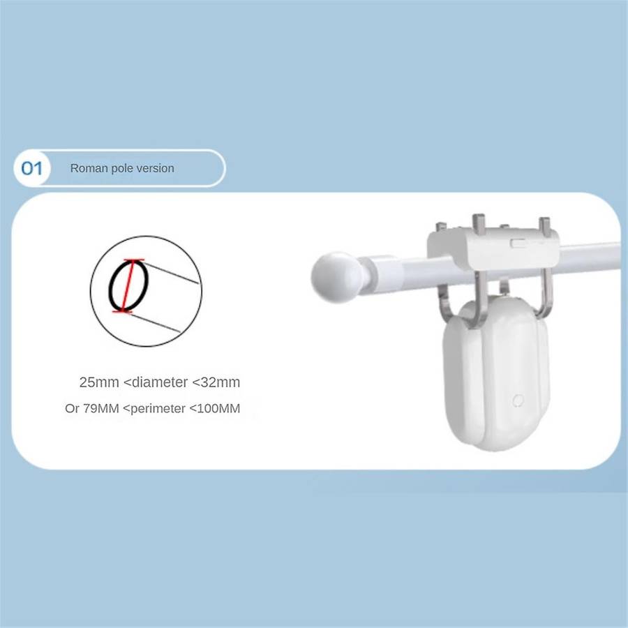 Automatic Curtain Opener Robot Smart Curtains Rod Home Device with Remote Control, Timer Switch Manu