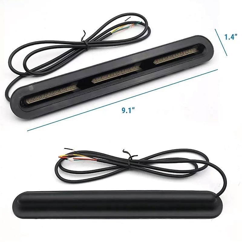 Automobile 60LED Rear Glass LED Water Turn Signal Driving Flashing Brake Tail Light