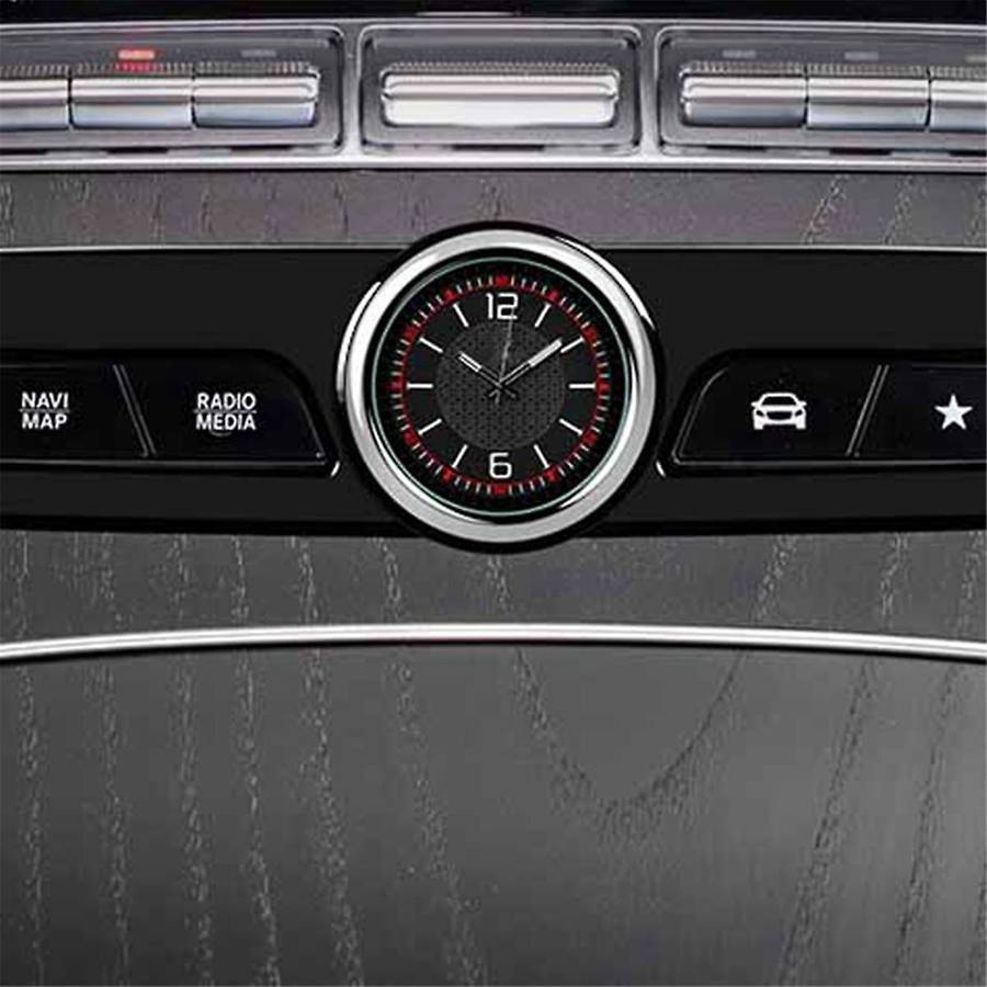 Automobile Central Control Clock Central Control Decoration Clock for White Car Interior Decoration,
